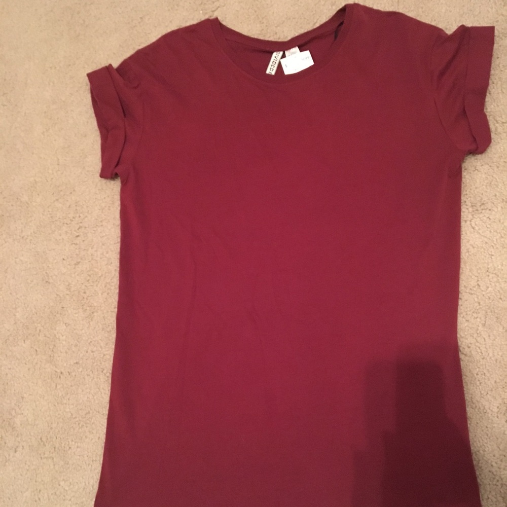 Maroon t-shirt dress